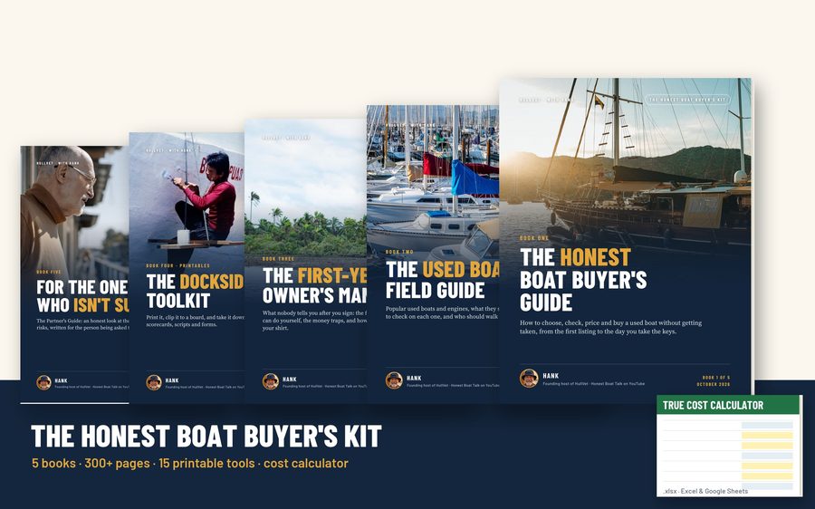 The five books of the Honest Boat Buyer's Kit and the True Cost Calculator